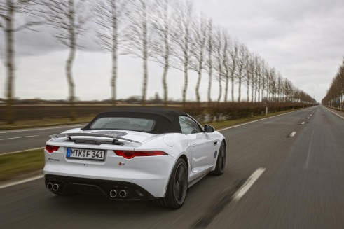 Jaguar F Type White Rear