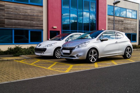 Peugeot 207 Vs Peugeot 208 Side By Side Front Angle