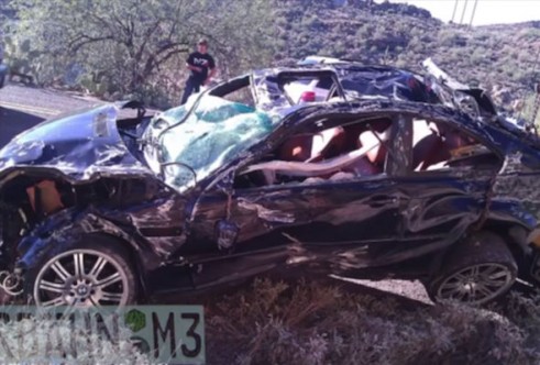 BMW M3 Off A Cliff - carwitter