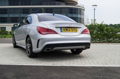 Merceds Benz CLA AMG Sport - Rear Angle Close Up - carwitter.jpg