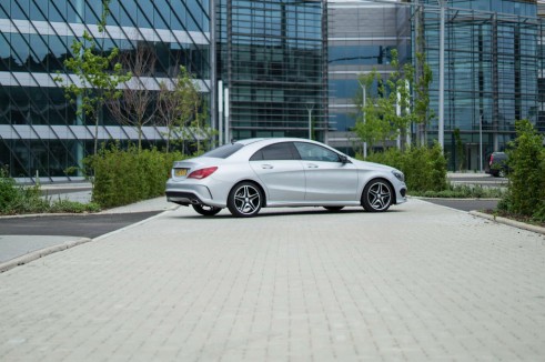 Merceds Benz CLA AMG Sport - Side Angle - carwitter.jpg
