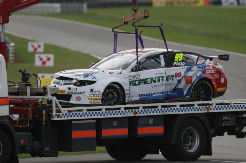 BTCC 2013 Jason Plato Crash Roll Snetterton - carwitter