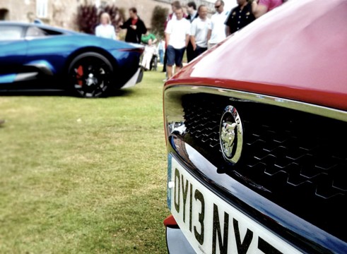 C-X75 Profile view+FType front view - Wilton House 2013 - Carwitter