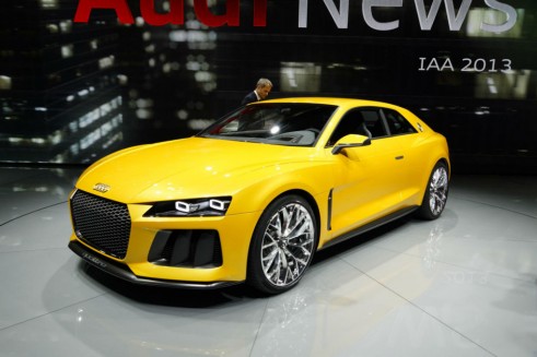 Audi Sport Quattro Concept Side Angle - Frankfurt Motor Show 2013 - carwitter