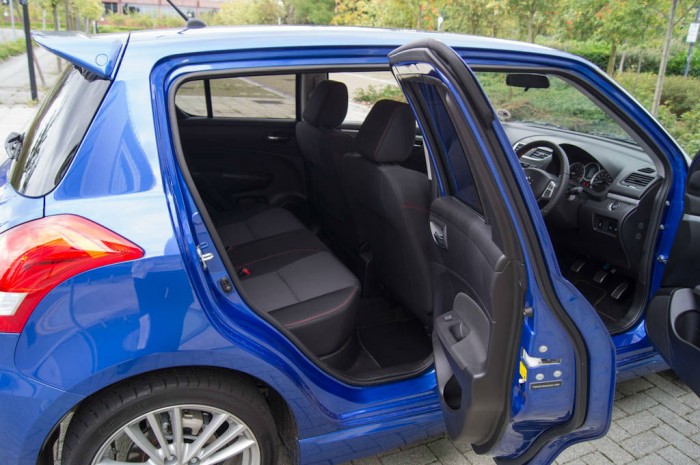 Suzuki Swift Sport 5 Door Review Rear Seat Access - carwitter