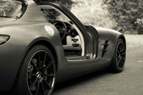 Mercedes Benz SLS AMG GT Monza Grey Review - Interior Side - carwitter