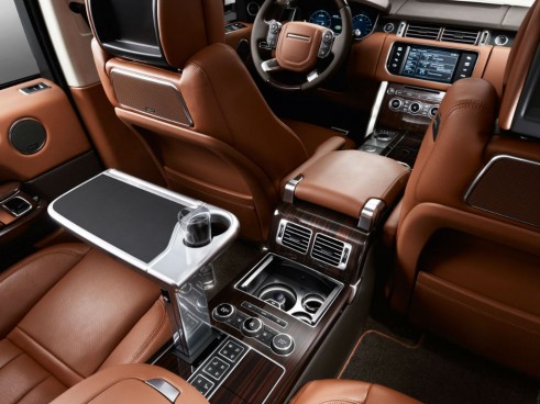 Range Rover Long Wheelbase Autobiography Black Rear Interior - carwitter