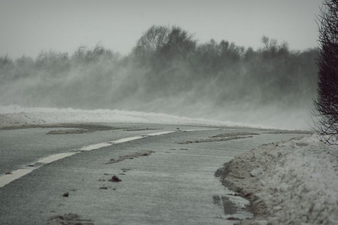 Winter Tyres - Snowy Road