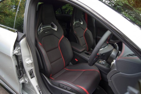 Mercedes Benz CLA45 AMG Review - Front Seats - carwitter