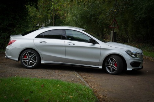 Mercedes Benz CLA45 AMG Review - Side - carwitter