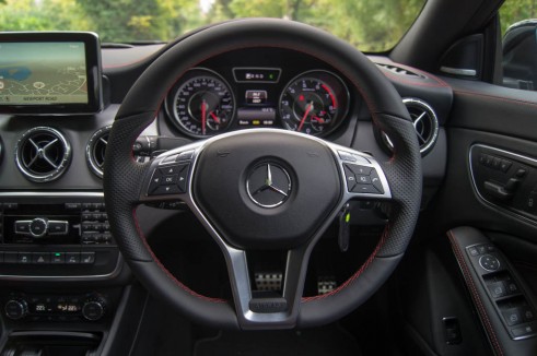 Mercedes Benz CLA45 AMG Review - Steering Wheel - carwitter