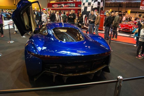 NEC Classic Car Show 2013 Review - Jaguar CX-75 Concept Rear Angle - carwitter