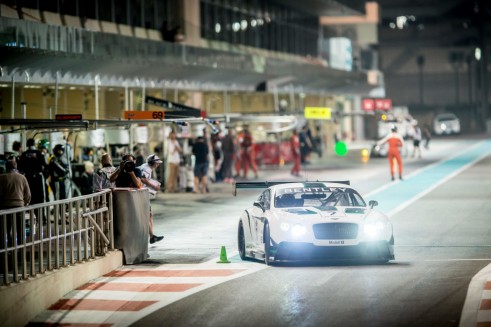 Bentley Continental GT3 leaving pits Gulf 12 Hour 2013 - carwitter