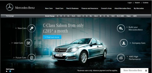 Mercedes Benz UK Website - carwitter
