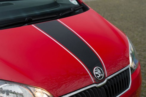 Skoda Citigo Sport Review - Bonnet Decal - Carwitter