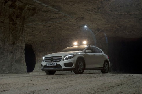 Mercedes Benz GLA Salt Mine UK Launch - Front Angle - carwitter