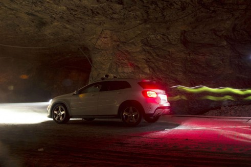 Mercedes Benz GLA Salt Mine UK Launch - Side Lighting - carwitter