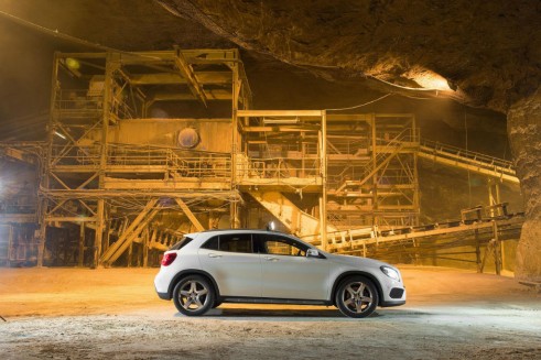 Mercedes Benz GLA Salt Mine UK Launch - Side - carwitter