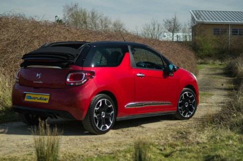 Citroen DS3 Cabrio Review - Rear Angle Scene - carwitter