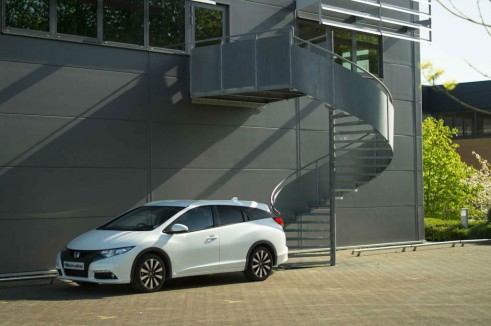 Honda Civic Tourer Review - Front Angle Scene - carwitter