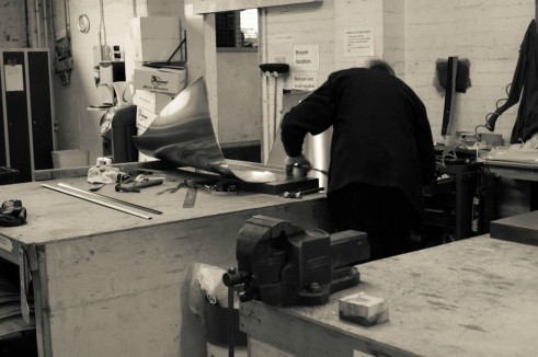 Morgan Factory Visit Tour - Making Bonnet - carwitter