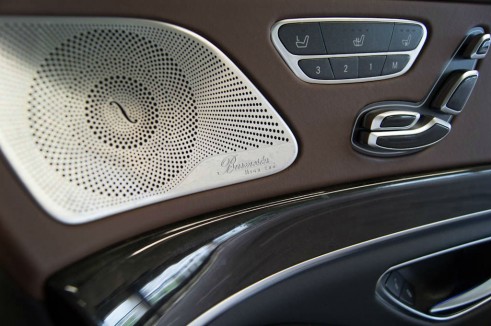 2014 Mercedes S Class Review - Burmester Logo - carwitter