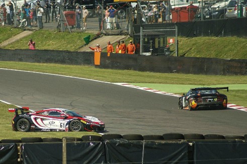 Blancpain 2014 Brands Hatch - McLaren Spins - carwitter