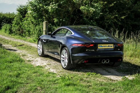 Jaguar F-Type S Coupe - Rear Angle - carwitter