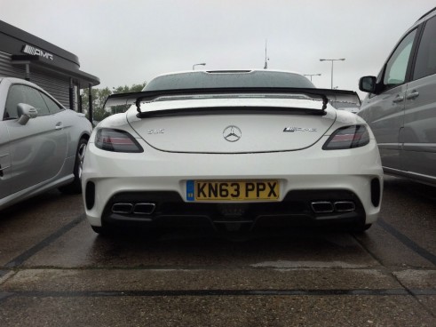 Mercedes Benz SLS Black Edition White - Rear - carwitter