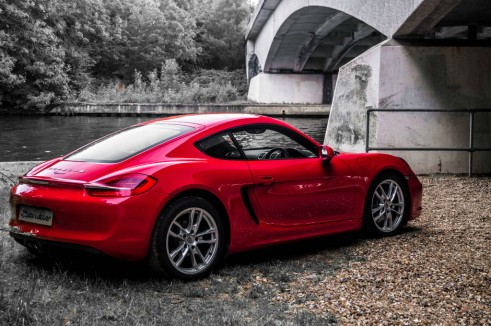 2014 Porsche Cayman Review - Rear Angle - carwitter