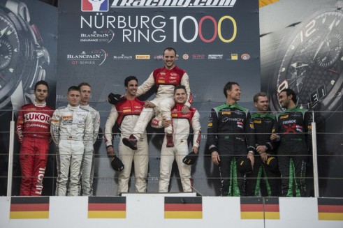 2014 Blancpain Endurance Series Nurburgring 1000 podium - carwitter