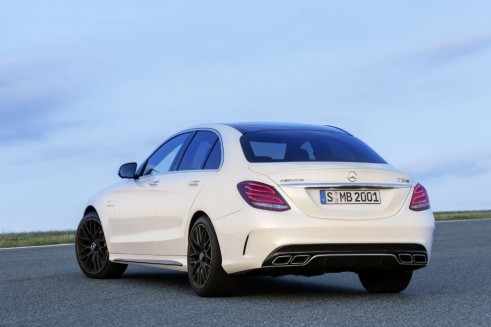 2014 Mercedes C63 AMG - Rear Angle - carwitter