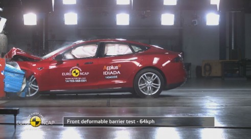 Tesla Model S EURO NCAP Crash - carwitter