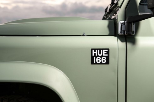 Land Rover Defender 2015 Heritage limited edition - HUE 166 Plate Decal - carwitter