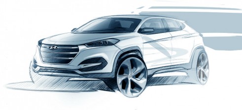 2015 Hyundai Tucson design sketch - carwitter