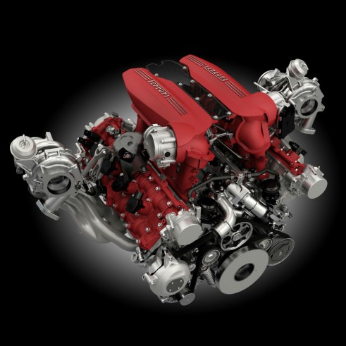 Ferrari 488 GTB engine - carwitter