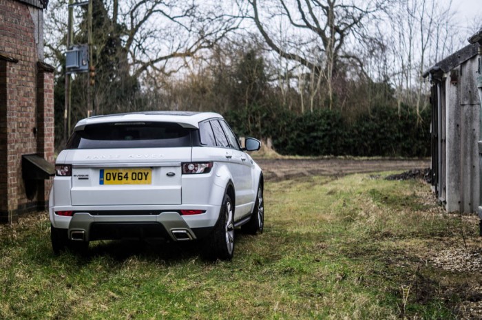 2015 Range Rover Evoque Autobiography 4WD Review - Rear Angle - Carwitter