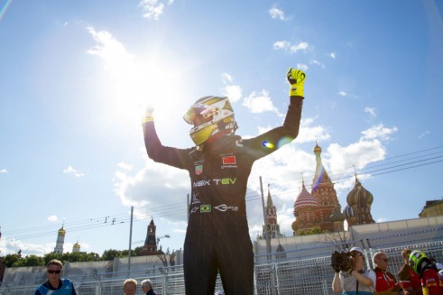Formula E - Moscow - Piquet Jr Celebration