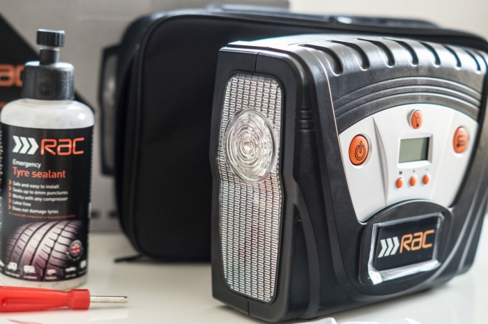 RAC Tyre maintenance and puncture repair kit Review - LED Light - carwitter