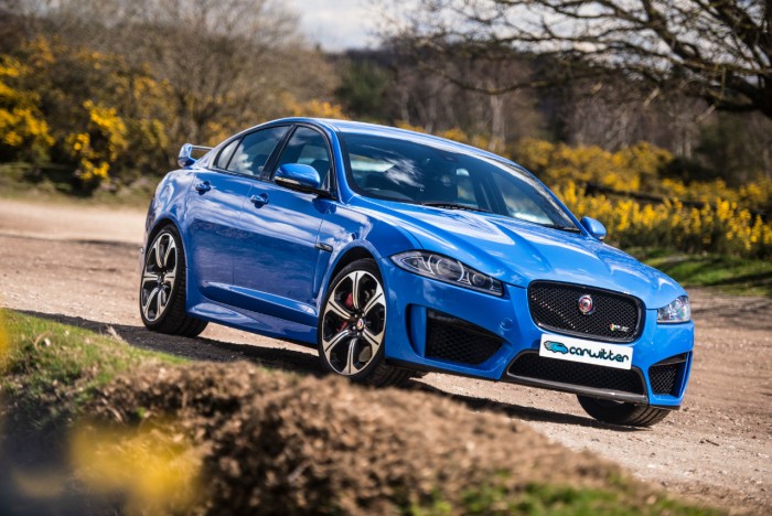 2014 Jaguar XFR-S Review - Front Angle Scene - carwitter