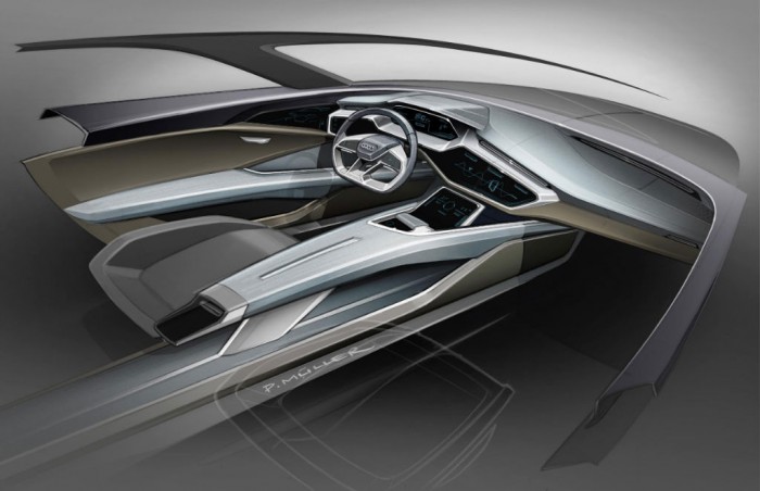 Audi E-Tron Concept Interior Sketch