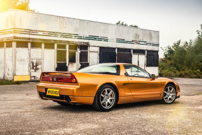 2005 Honda NSX - Imola Orange -Side Rear Angle - carwitter