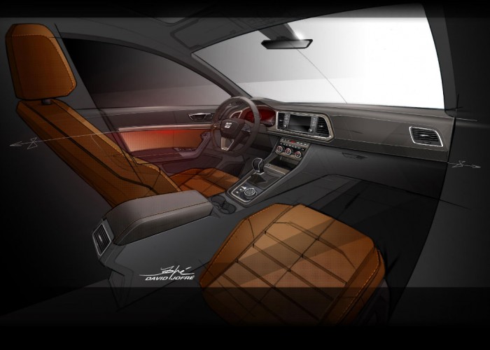 Seat Ateca Interior Sketch
