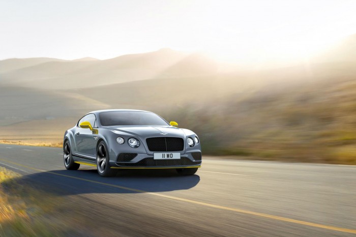 2016 Bentley Continental GT Speed Black Edition - Front On Road - carwitter