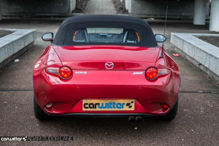 2016 Mazda MX5 160 PS Review - Rear Above - carwitter