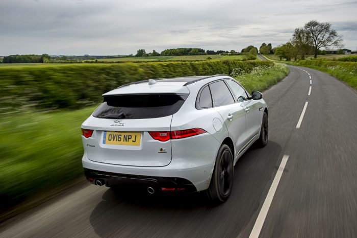 2016 Jaguar F-Pace S Diesel Review - Driving Shot Rear - carwitter