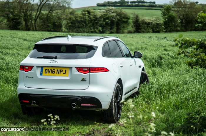 2016 Jaguar F-Pace S Diesel Review - Rear Angle High - carwitter