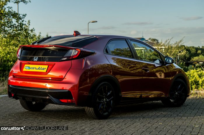 2016 Honda Civic Sport Review 1.6 iDTEC - Rear Angle - carwitter