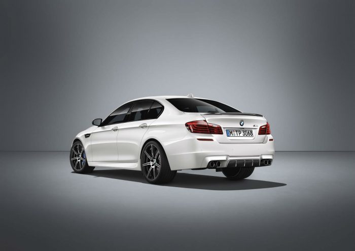 2016 BMW M5 Competition Edition White - Rear Angle - carwitter