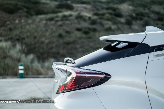 toyota-c-hr-review-rear-spoiler-side-carwitter